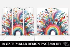 Colorful Whimsical Rainbow | 20 Oz Tumbler Product Image 1