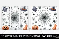 Funny Cobweb Halloween Clipart 20 Oz Tumbler Product Image 1