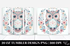 Colorful Pastel Owlfloral | 20 Oz Tumbler Product Image 1