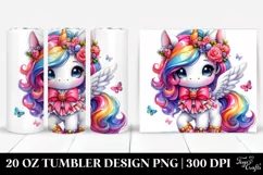 Vibrant Cute Unicorn 20 oz Tumbler Product Image 1