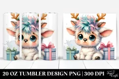 Expressive Lamb with Crazy Haircut Sublimation PNG Product Image 1