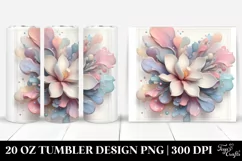 Abstract -like Magnolia 20 Oz Tumbler Product Image 1