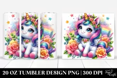 Vibrant Baby Unicorn 20 oz Tumbler Product Image 1