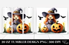 Very Simple Witch Clipart 20 Oz Tumbler Product Image 1