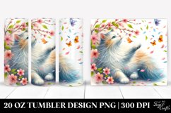 Pastel Cat Tumbler with Spring Petals | 20 oz Tumbler Product Image 1