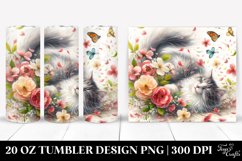 Pastel Cat Tumbler with Spring Petals | 20 oz Tumbler Product Image 1