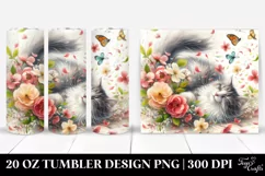 Pastel Cat Tumbler with Spring Petals | 20 oz Tumbler Product Image 1