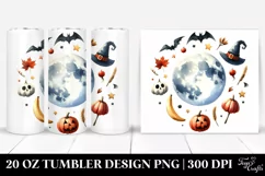 Funny Halloween Full Moon 20 Oz Tumbler Product Image 1