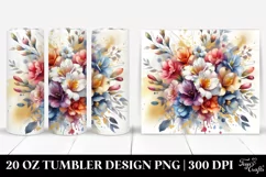 Colorful Abstract Bouquet | 20 Oz Tumbler Product Image 1