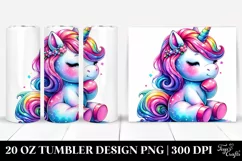 Vibrant Cute Unicorn 20 oz Tumbler Product Image 1