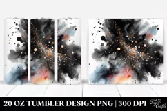 Colorful Black Glittery Background | 20 Oz Tumbler Product Image 1