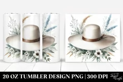 Watercolor Simple Hat | 20 oz Tumbler Product Image 1