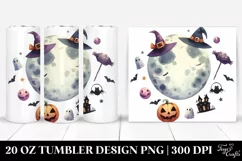 Funny Moon Halloween Clipart 20 Oz Tumbler Product Image 1
