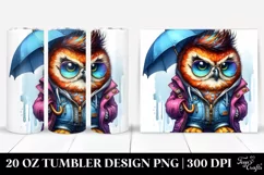 Agressive Baby Owl Sit | 20 oz Tumbler Product Image 1