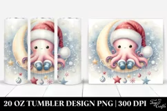 Vintage Baby Octopus Digital Painting | 20 oz Tumbler Product Image 1