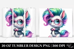 Funny Cute Unicorn Posing 20 Oz Tumbler Product Image 1