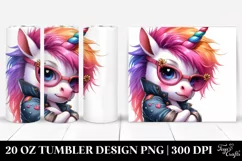 Funny Cute Unicorn Posing 20 Oz Tumbler Product Image 1
