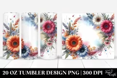 colorfull Floral Frame | 20 oz Tumbler Product Image 1