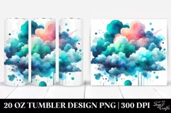 Colorful Cyan Cloud | 20 Oz Tumbler Product Image 1