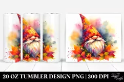 Vibrant Autumn Gnome | 20 Oz Tumbler Product Image 1