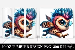 Aggressive Baby Owl Running 20 Oz Tumbler Product Image 1