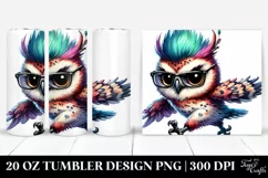 Aggressive Baby Owl Running 20 Oz Tumbler Product Image 1