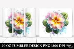 20 Oz Tumbler Sublimation | Glossy Primrose Watercolor Product Image 1