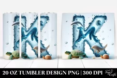 Letter K Shiny | 20 Oz Tumbler Product Image 1