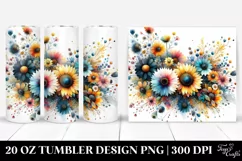 Colorful Sunflower Abstract | 20 oz Tumbler Product Image 1
