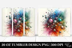 Colorful Watercolor Particles | 20 Oz Tumbler Product Image 1