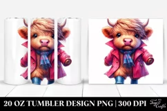 Contempt Highland Cow Raincoat PNG Product Image 1