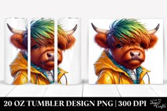 Contempt Highland Cow Raincoat PNG Product Image 1