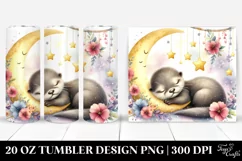 Colorful Baby Otter Sleeping | 20 Oz Tumbler Product Image 1