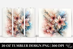 Wooden Cherry Blossom Clipart, Transparent 20 Oz Tumbler Product Image 1