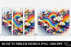 Colorfull Rainbow Clouds | 20 Oz Tumbler Product Image 1