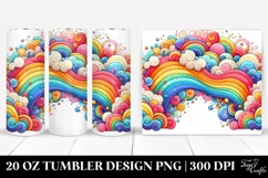 Colorful Rainbow Clouds | 20 Oz Tumbler Product Image 1