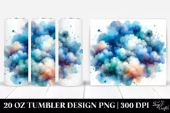 Colorful Watercolor Cloud | 20 Oz Tumbler Product Image 1