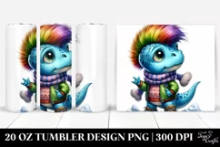 Goofy Baby Dinosaur Winter PNG Product Image 1