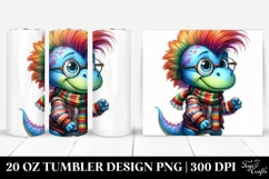 Goofy Baby Dinosaur Winter PNG Product Image 1