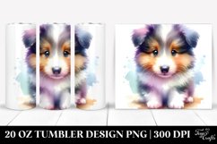 Expressive Baby Collie with Rain Coat | 20 oz Tumbler Product Image 1