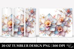 Wooden Narcissus Watercolor Pastel | Tumbler Product Image 1