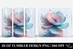 Glossy Anemone Clipart, Transparent 20 Oz Tumbler Product Image 1