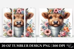 Cute Baby Highland Cow Tumbler Product Image 1