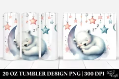 Baby Polar Bear Sleeping | 20 Oz Tumbler Product Image 1