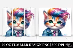 Cute Baby Cat Posing, High-Res 20 Oz Tumbler Product Image 1