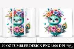Centered Smiling Cute Peacock | Tumbler Product Image 1