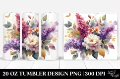Gold Foil Lilac Splash | 20 Oz Tumbler Product Image 1