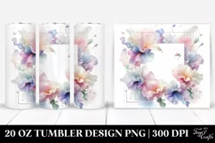 Abstract Glossy Sweet Pea, Transparent 20 Oz Tumbler Product Image 1