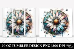 Stained Daisy Round | 20 Oz Tumbler Product Image 1