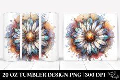 Stained Daisy Round | 20 Oz Tumbler Product Image 1
